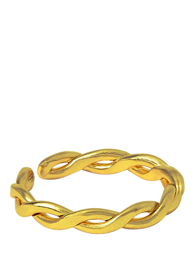 John Lewis Ottoman Hands Blair Twist Chain Ring, Gold, Adjustable Ring- Buy online at McGrocer