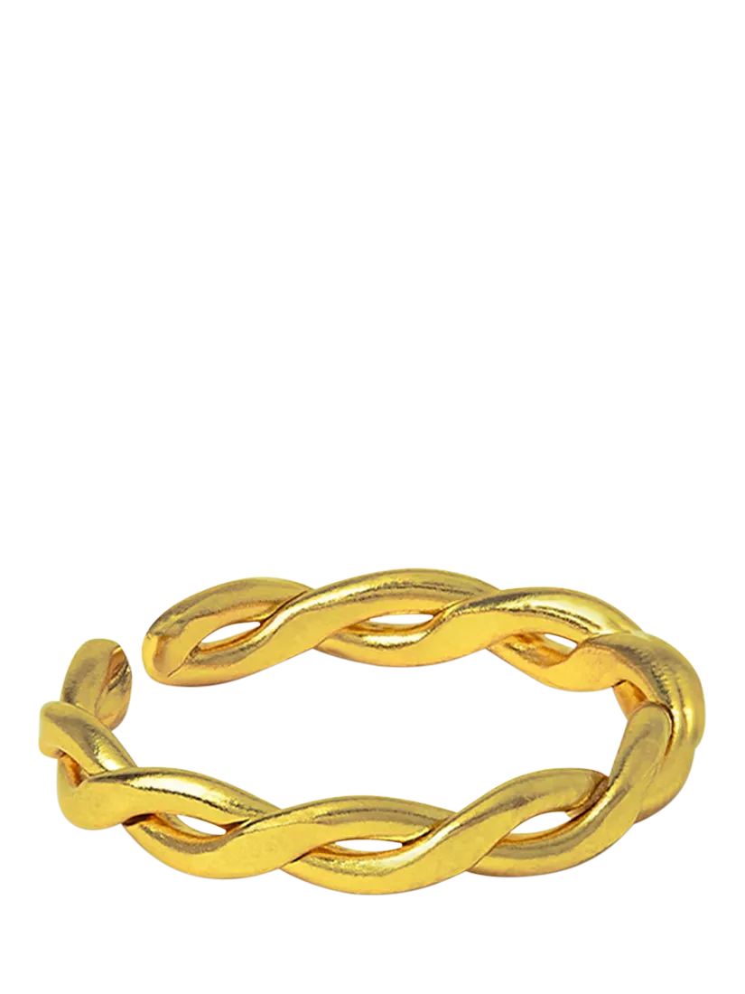 Ottoman Hands gold twist chain ring (British brand)