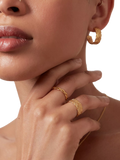 Ottoman Hands gold twist chain ring (British brand)