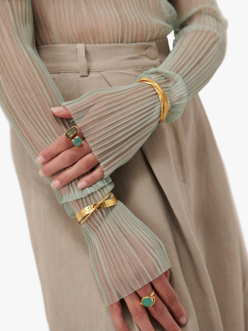Ottoman Hands gold plated adjustable cuff bracelet - British product