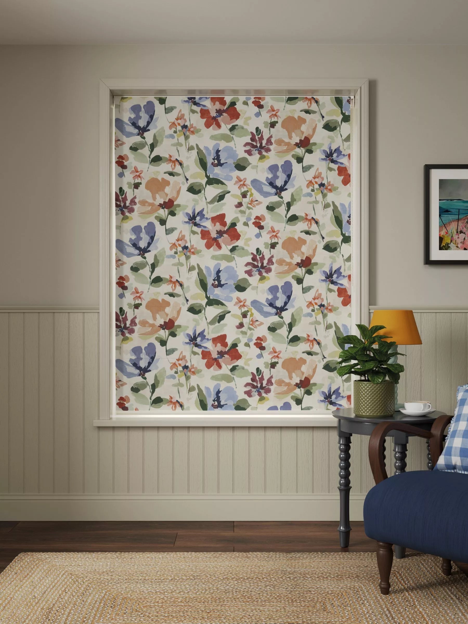 John Lewis Fleur blackout Roman blind 140x120cm, imported from the UK