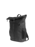 Lyle & Scott rolltop backpack jet black, imported from the UK