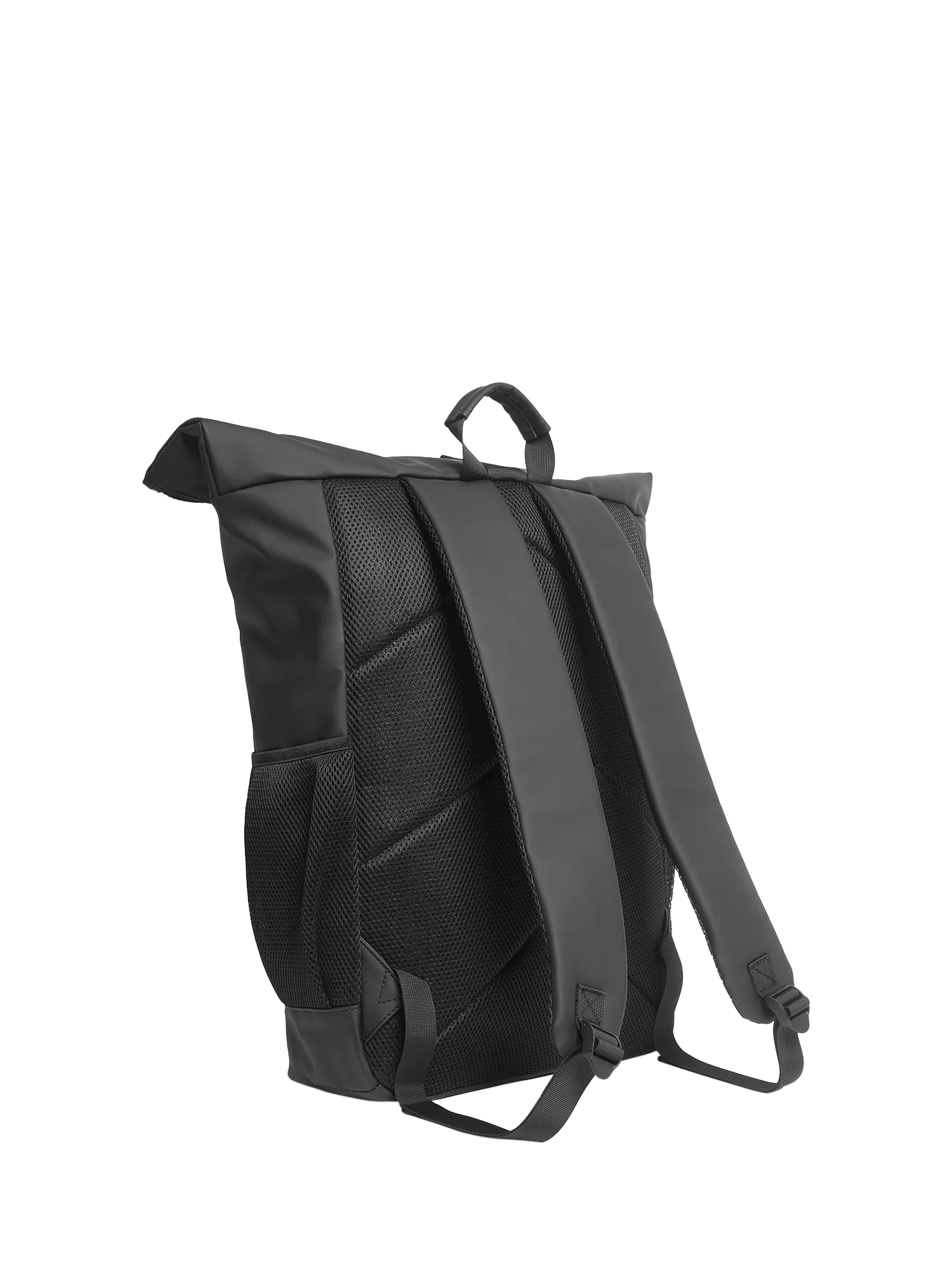 Lyle & Scott rolltop backpack jet black, imported from the UK