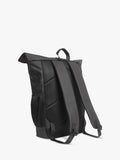 Lyle & Scott rolltop backpack jet black, imported from the UK