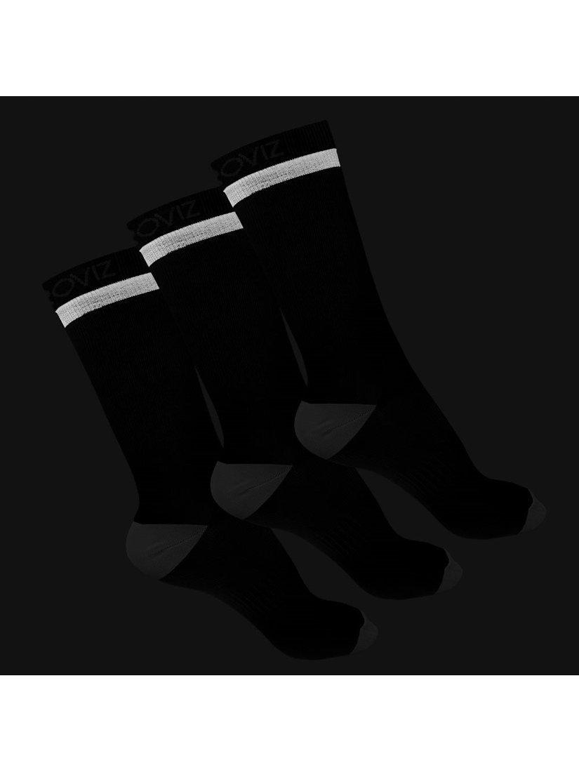 Proviz reflective running socks mid length pack of 3, UK version