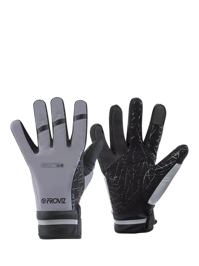 John Lewis Proviz Reflective Waterproof Cycling Gloves Silver- Buy online at McGrocer