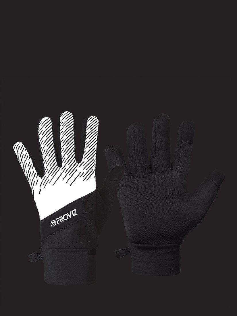 Proviz reflective running gloves silver, UK version