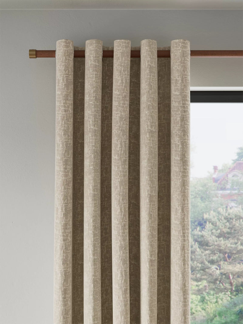 John Lewis distressed velvet curtains in champagne - British product