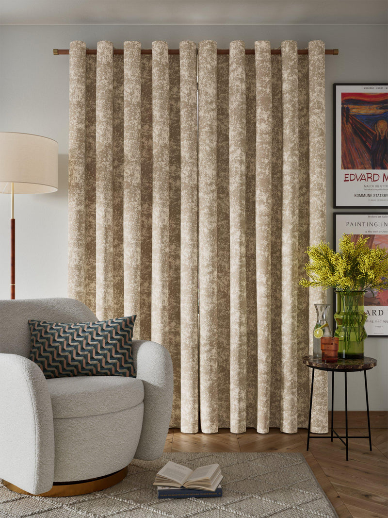 John Lewis Lidia blackout curtains gold 137cm drop - British product