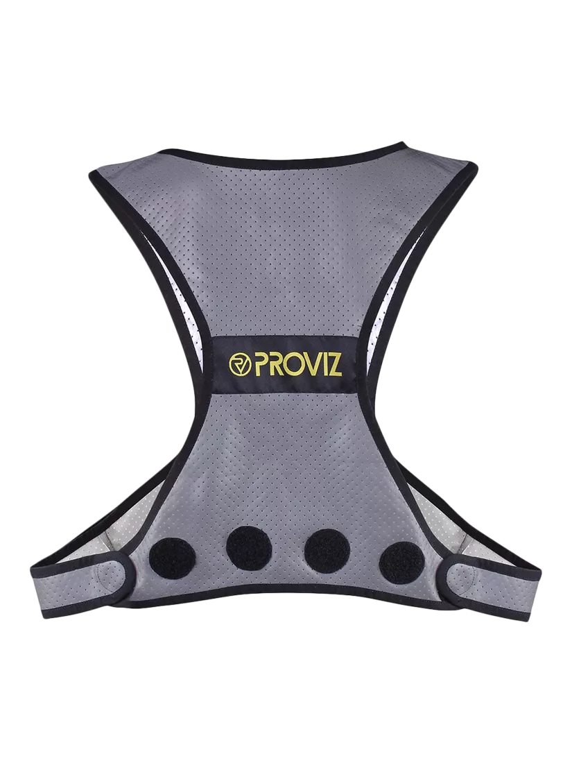 Proviz reflective running vest in silver, British brand