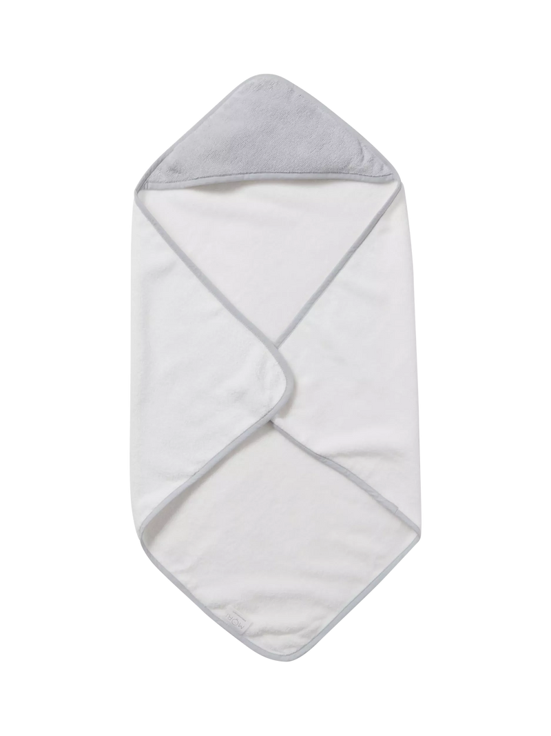 MORI hooded baby bath towel white - British product