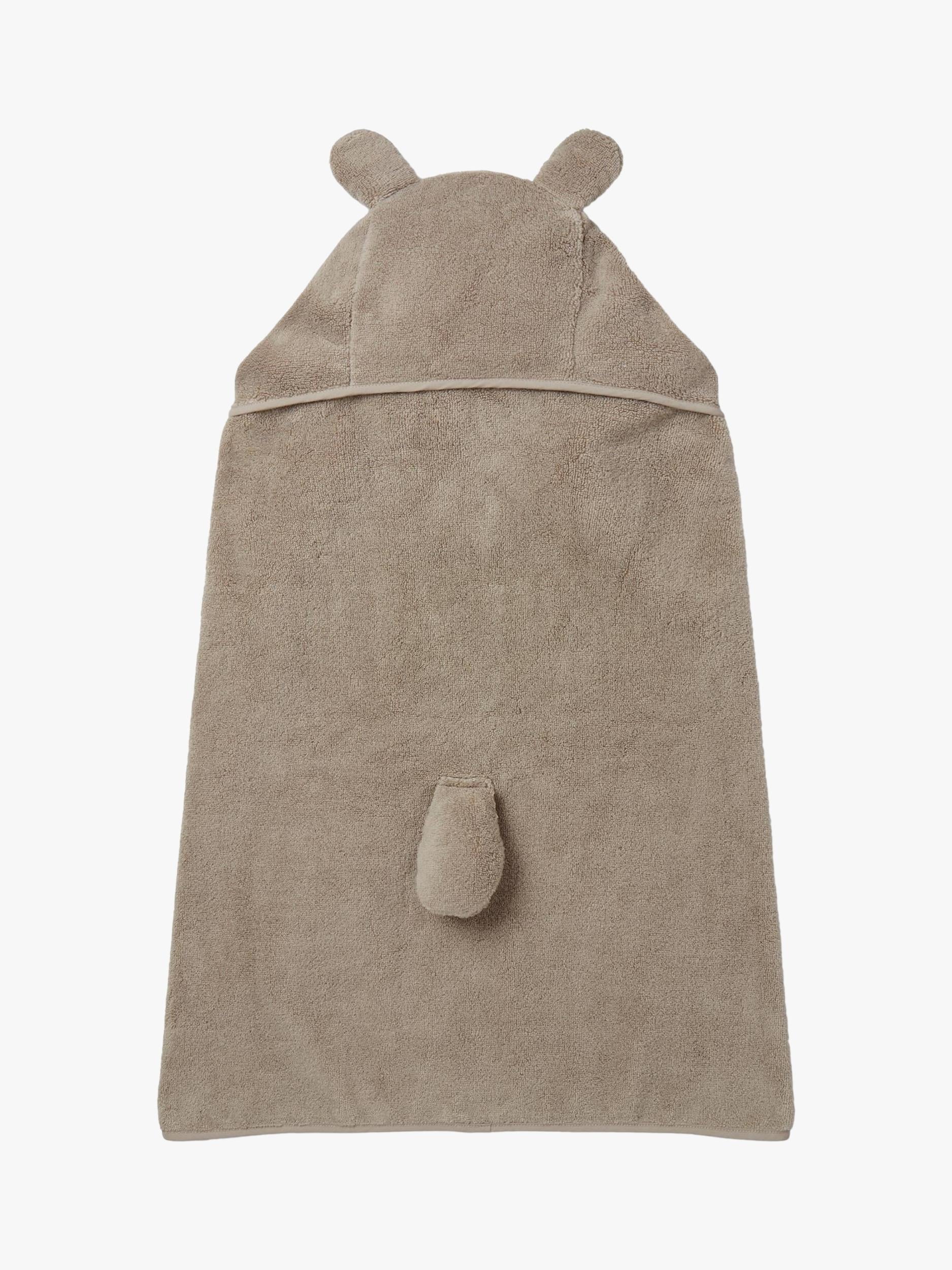 MORI baby hooded toddler towel taupe, UK version