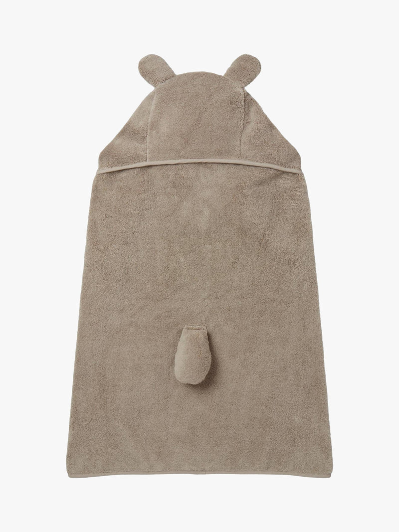 MORI baby hooded toddler towel taupe, UK version
