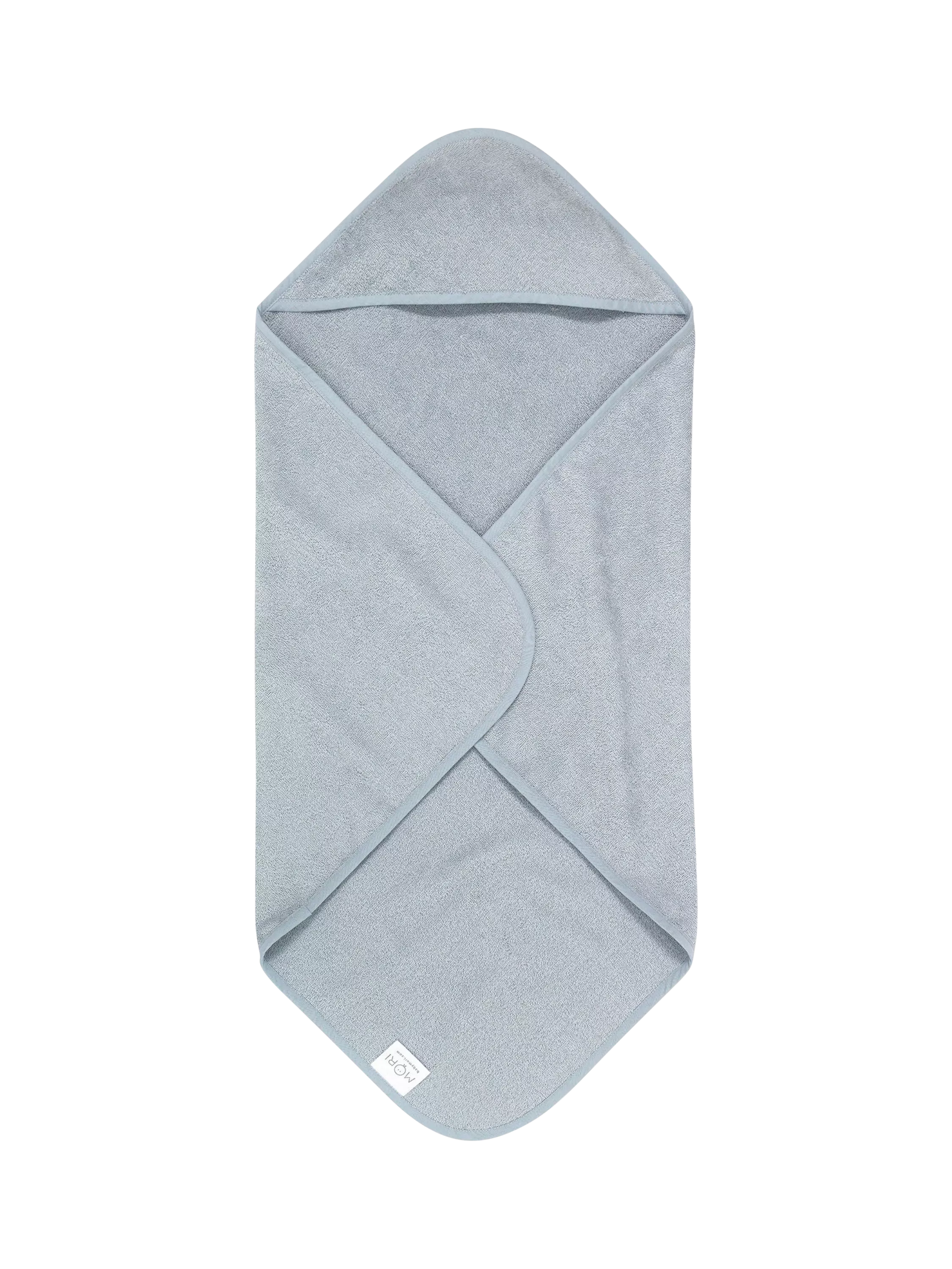MORI baby hooded towel in Bluebird (British brand)