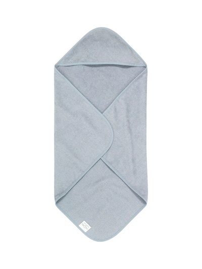 John Lewis MORI Baby Cotton Hooded Baby Towel, Bluebird- Buy online at McGrocer
