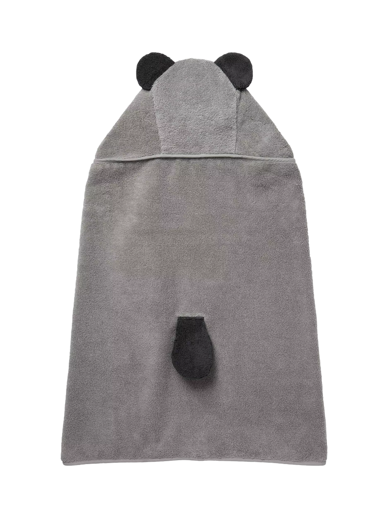 MORI baby hooded towel panda grey, UK version