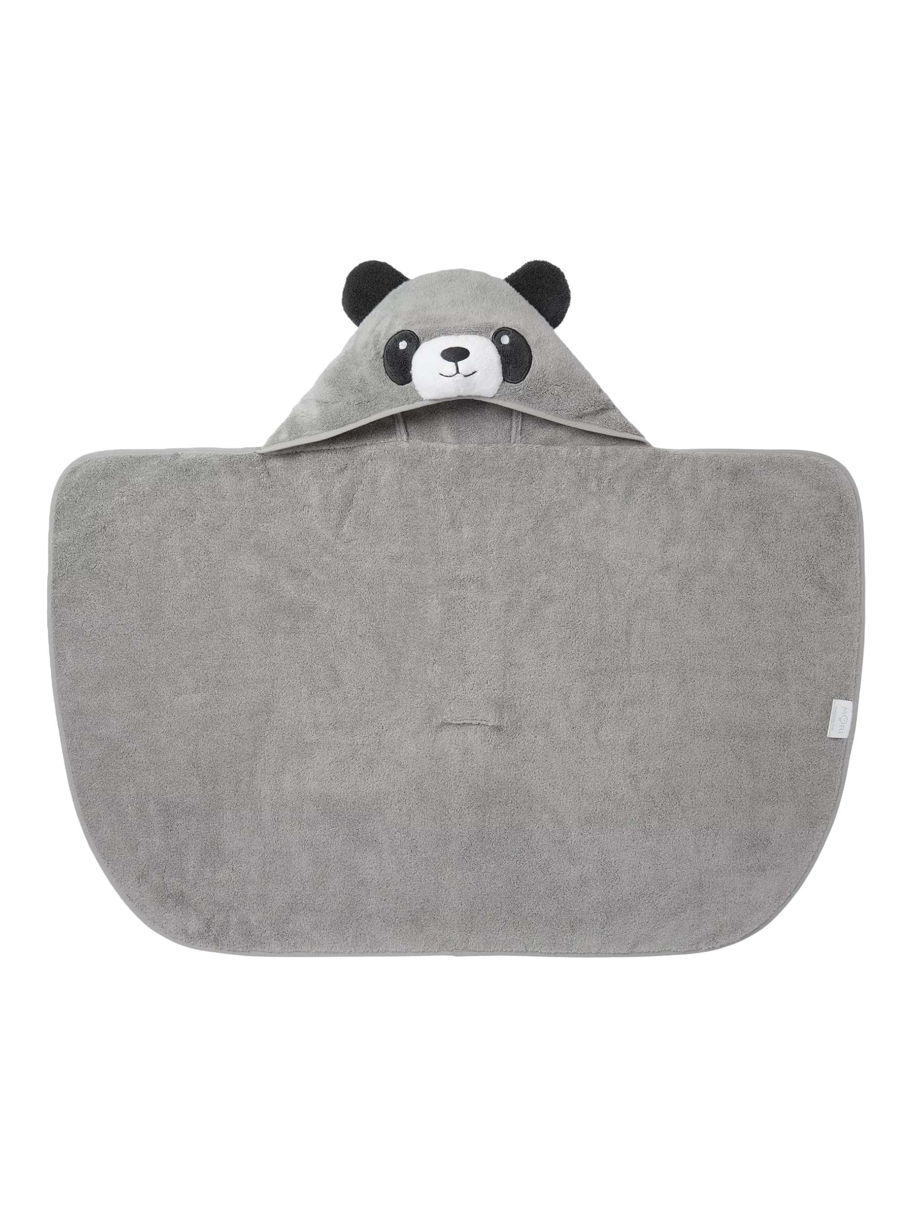 MORI baby hooded towel panda grey, UK version