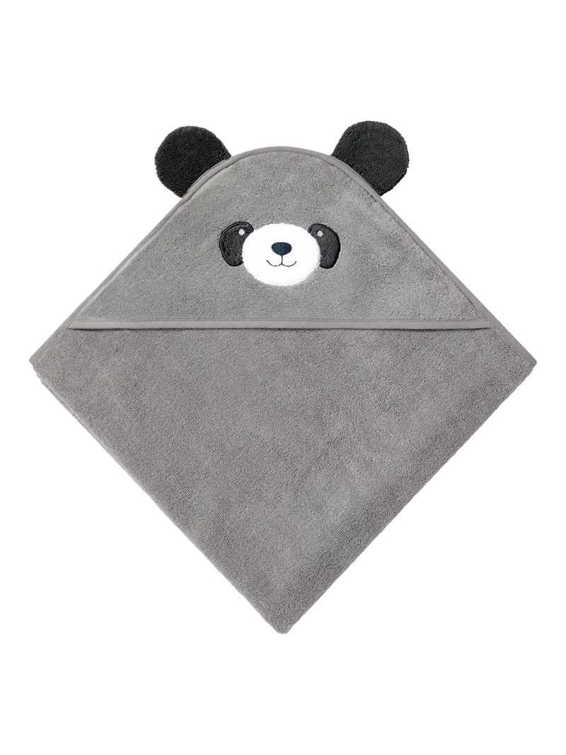 MORI baby hooded towel panda grey, UK version