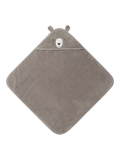 MORI hooded baby towel taupe organic cotton - British product