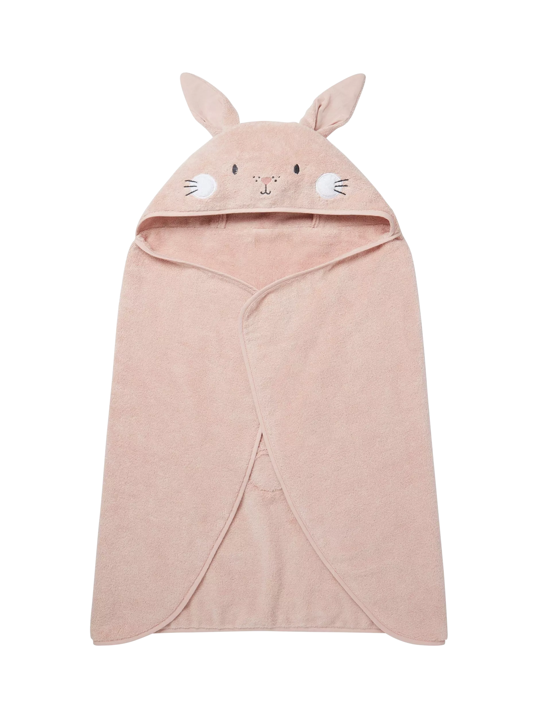 MORI baby hooded towel blush bunny design (British brand)