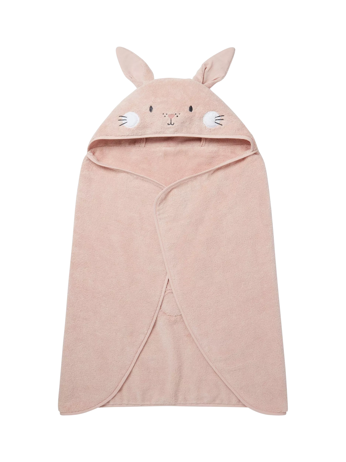 MORI baby hooded towel blush bunny design (British brand)