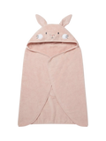 MORI baby hooded towel blush bunny design (British brand)