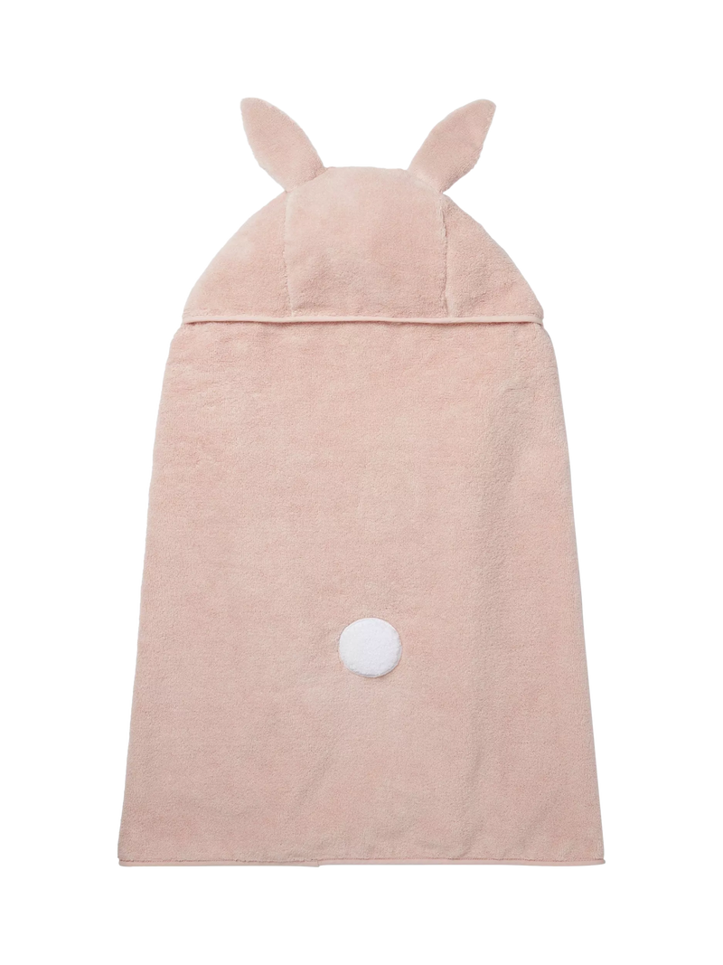 MORI baby hooded towel blush bunny design (British brand)