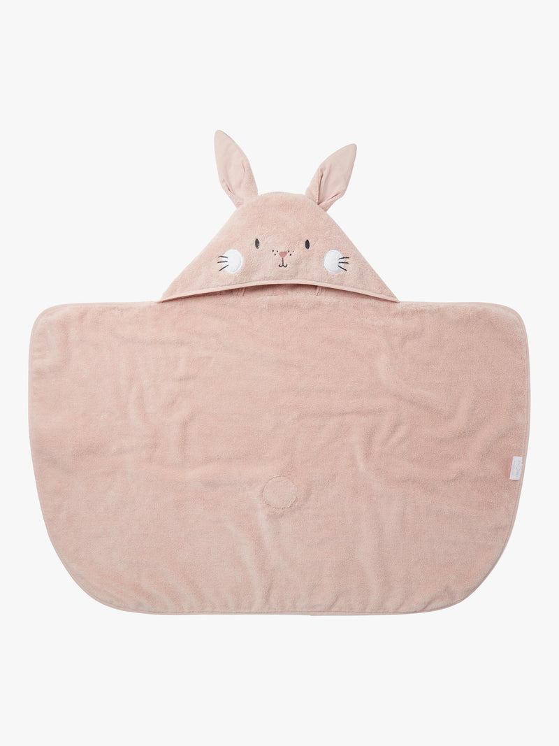 MORI baby hooded towel blush bunny design (British brand)
