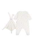 Petit Bateau babygrow gift set with floral pattern, imported from the UK