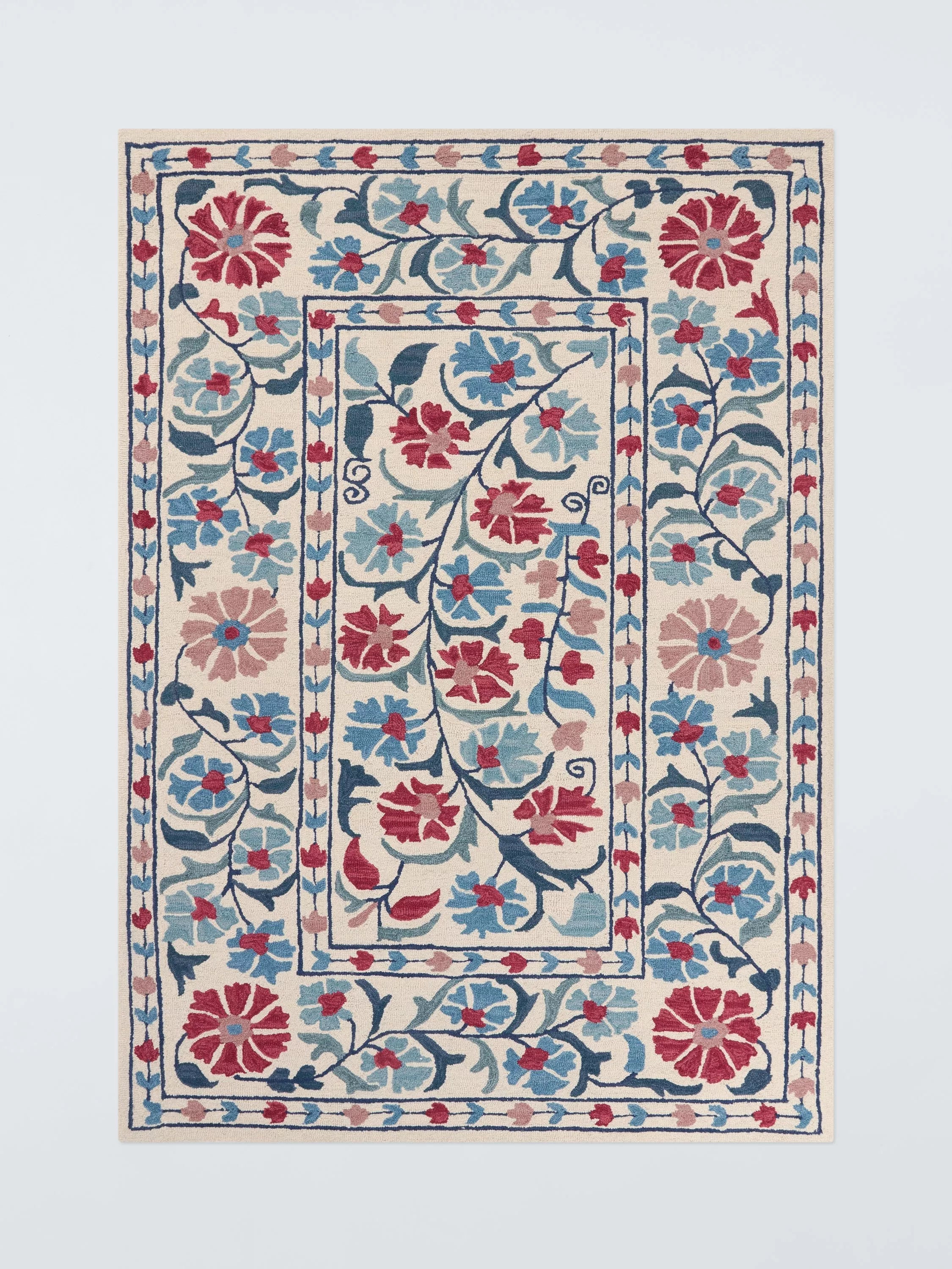 John Lewis Malika Suzani hand tufted pure wool rug - British product
