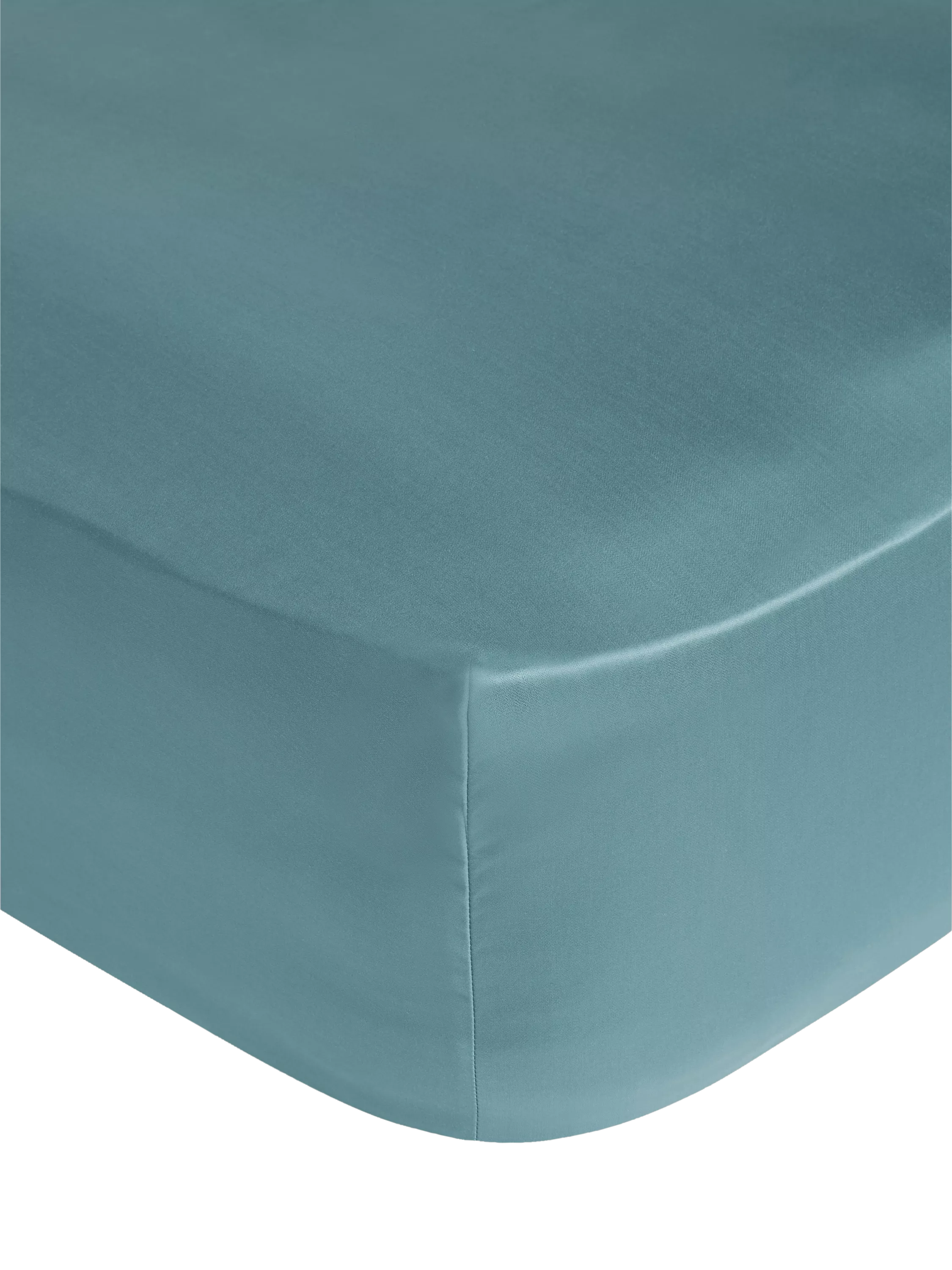 John Lewis 300 Thread Count Fitted Sheet containing TENCEL™ Lyocell, Blue, Double