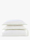 Christy scallop duvet cover set sateen 400 thread count (British brand)