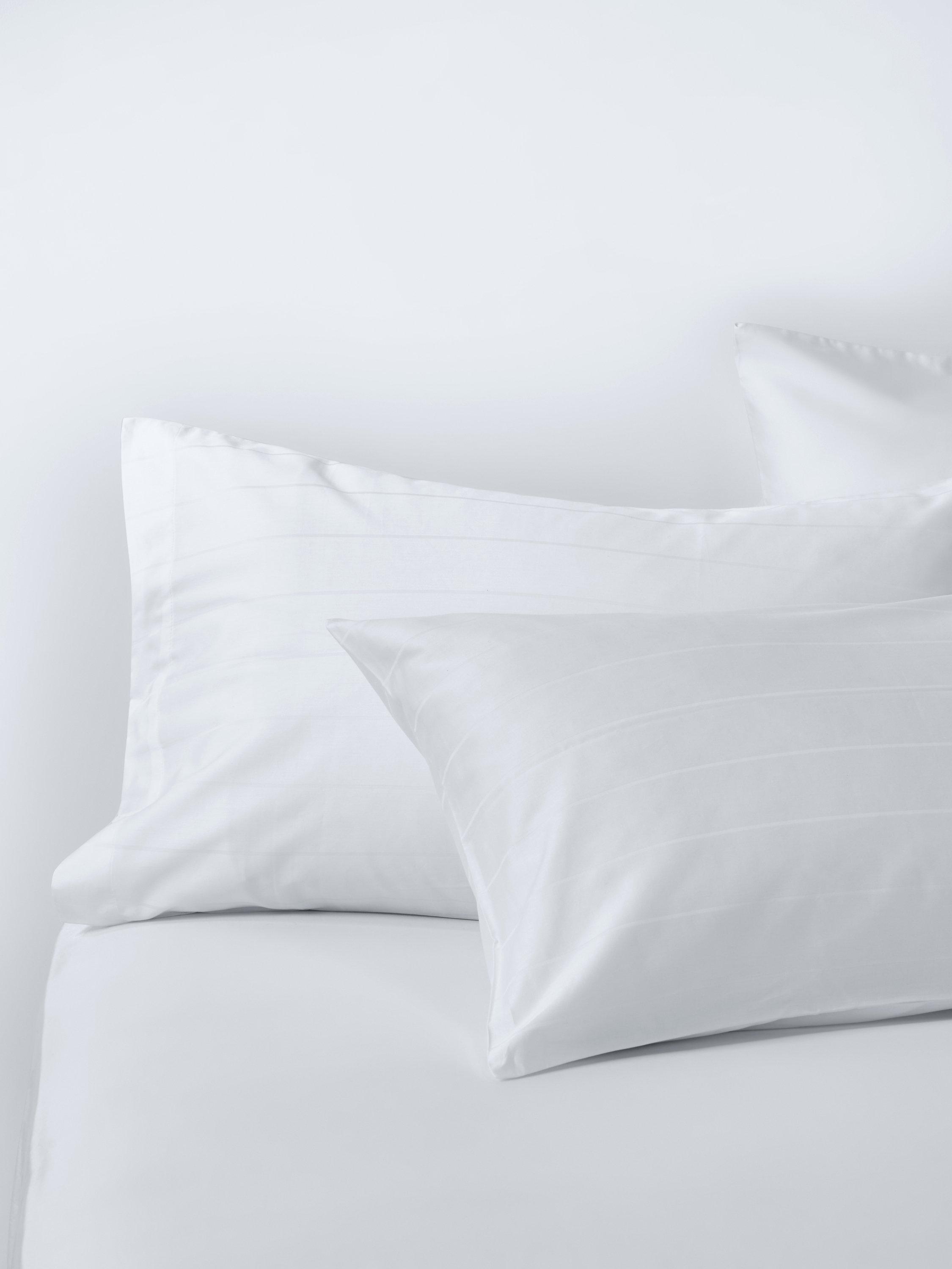 John Lewis white satin stripe duvet cover set single British brand