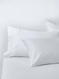 John Lewis white satin stripe duvet cover set single British brand