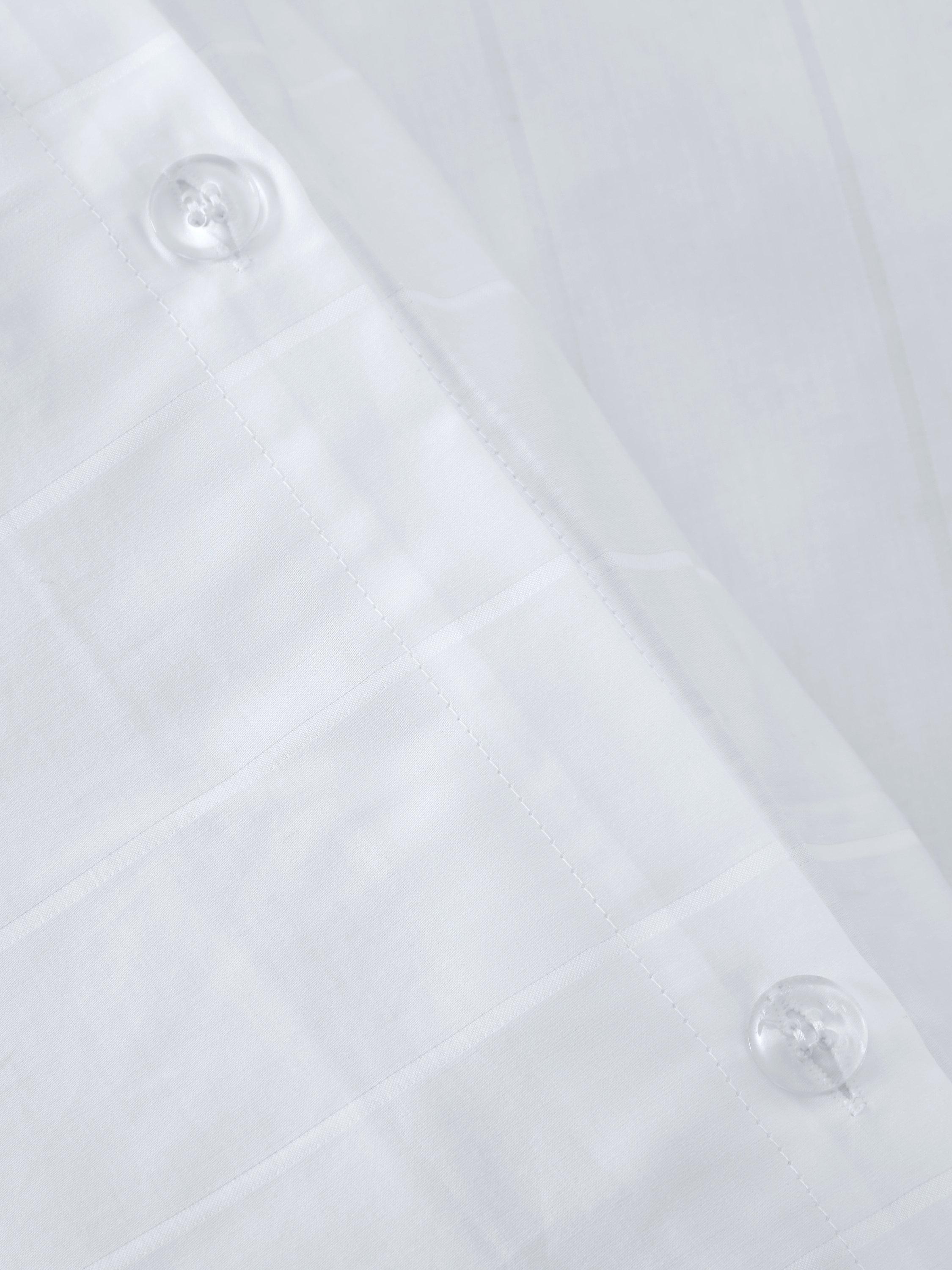 John Lewis white satin stripe duvet cover set single British brand