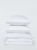 John Lewis white satin stripe duvet cover set single British brand