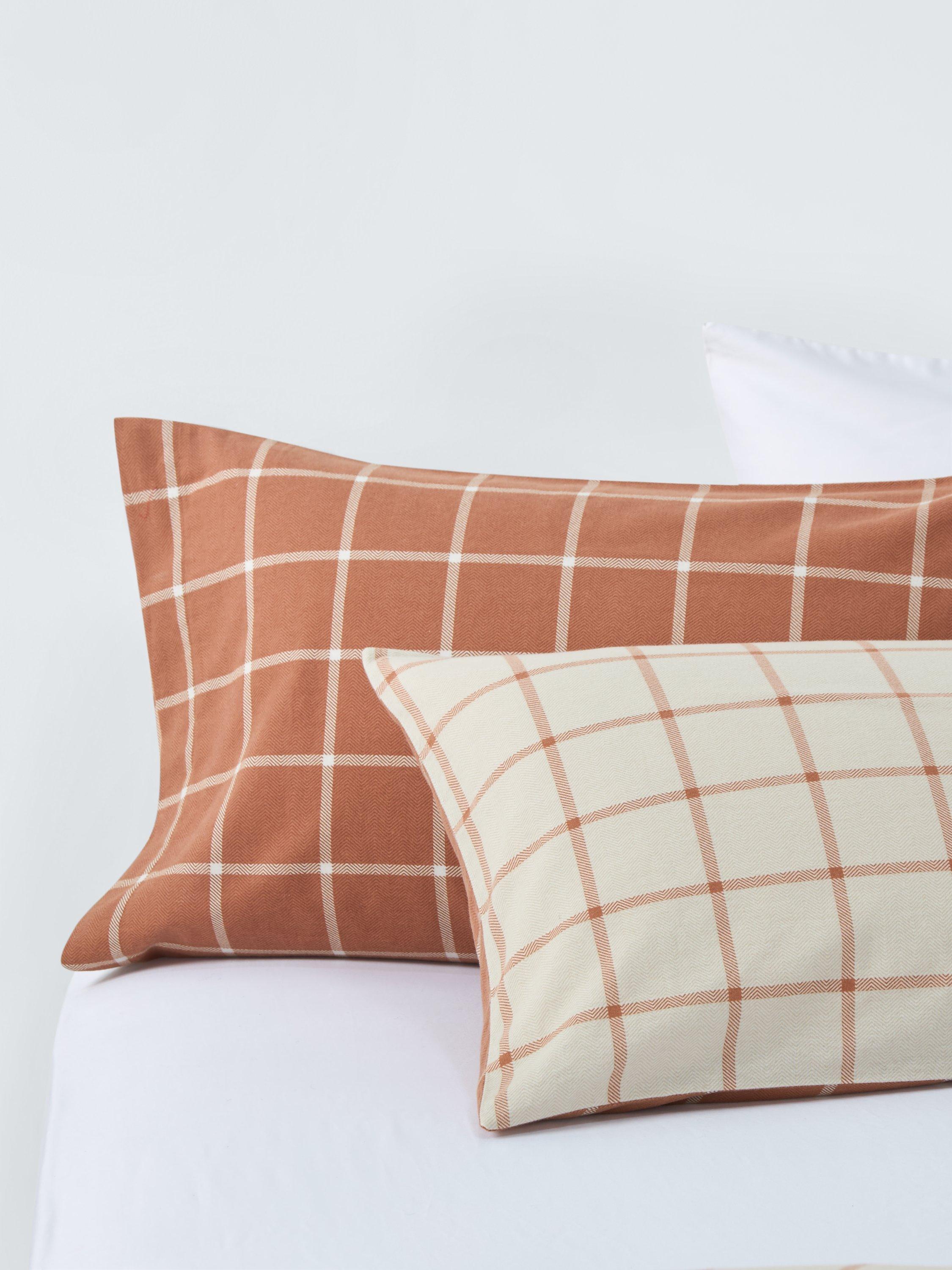 John Lewis brushed cotton windowpane check duvet cover set super king, imported from the UK