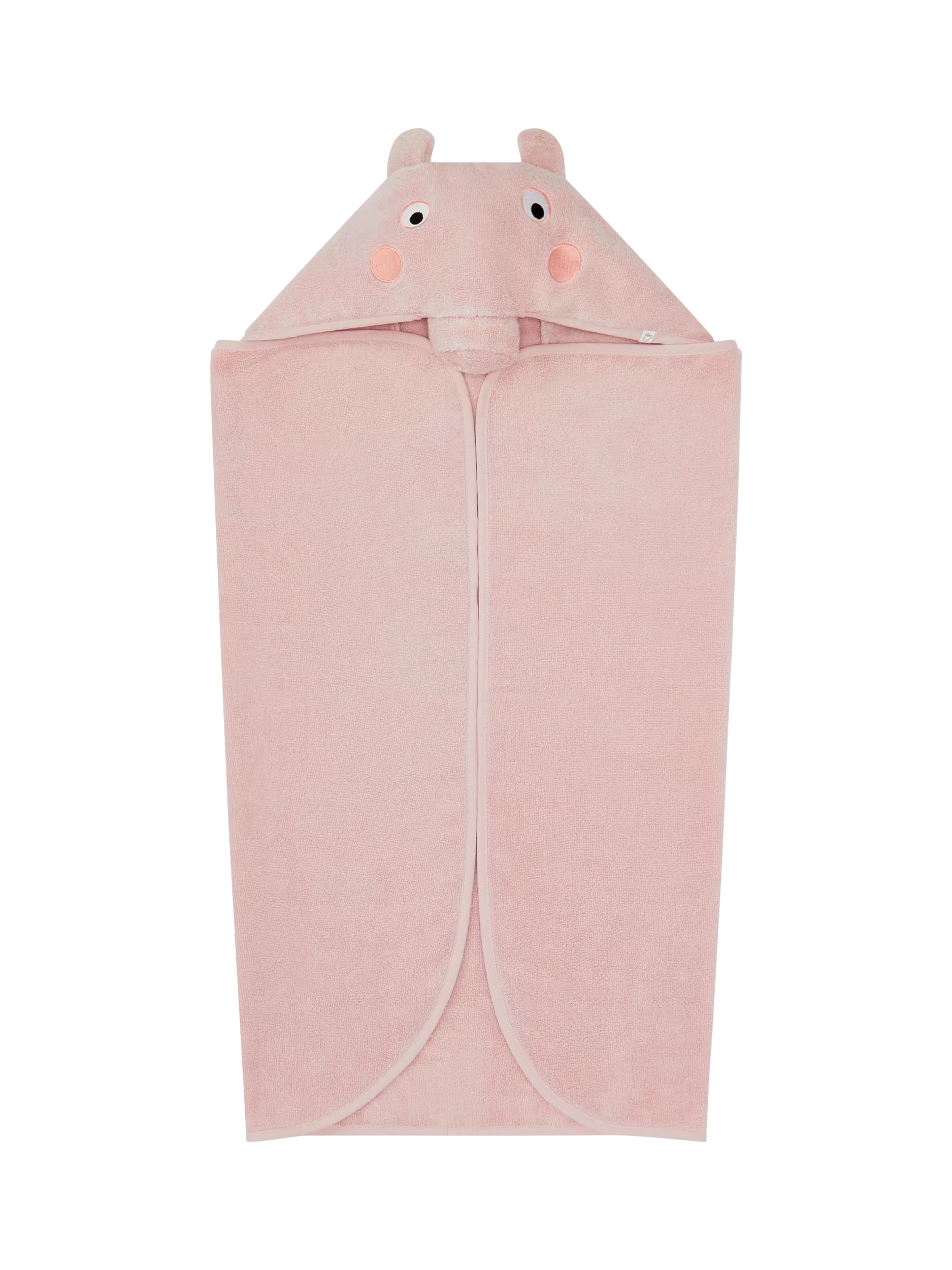 MORI Peppa Pig hooded bath towel in pink (British brand)