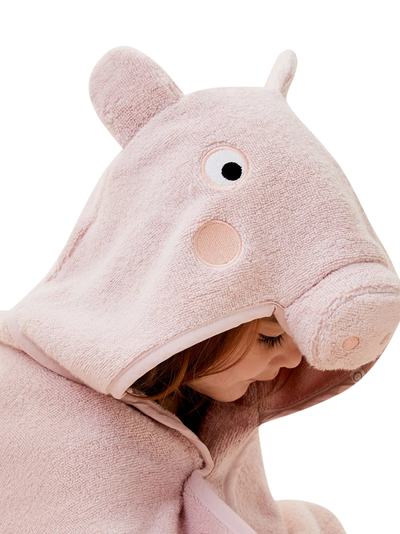 MORI Peppa Pig hooded bath towel in pink (British brand)
