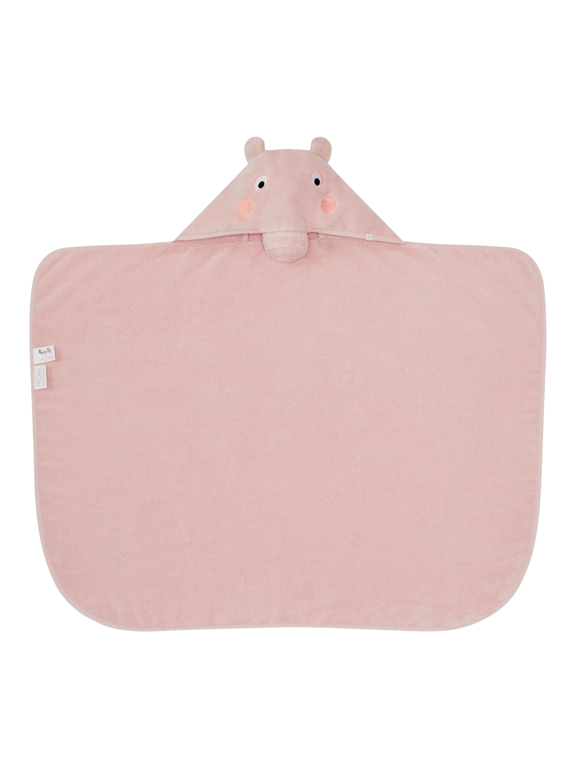 MORI Peppa Pig hooded bath towel in pink (British brand)