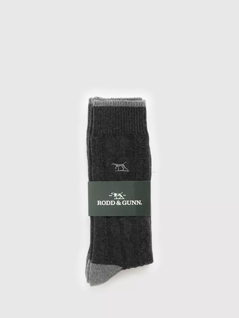 Rodd & Gunn Cable Knit Cotton Blend Socks, Pack of 2