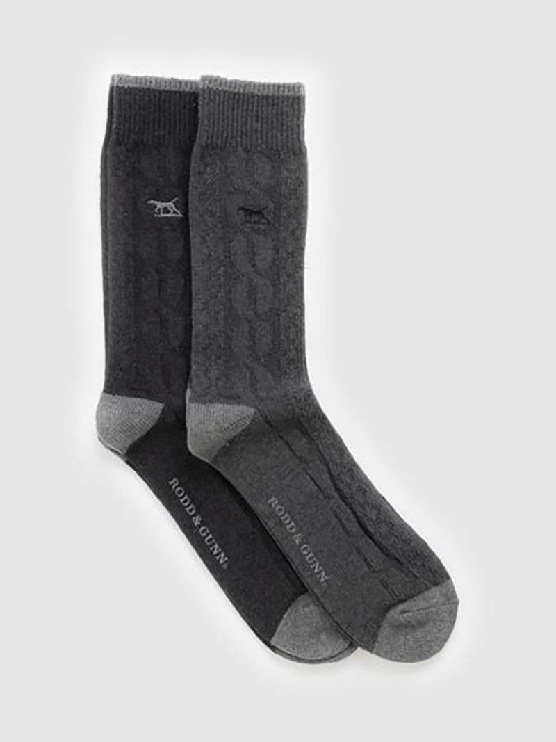 Rodd & Gunn cable knit socks two pack, imported from the UK
