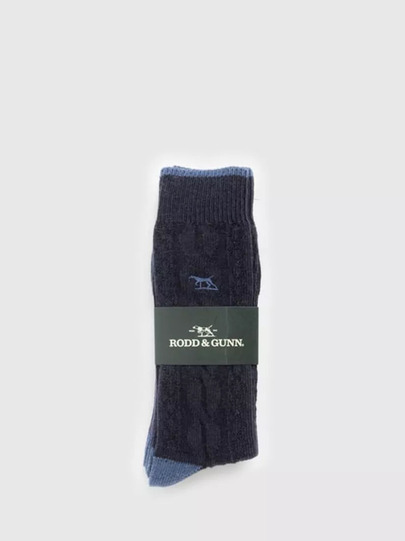 Rodd & Gunn cable knit socks two pack, imported from the UK