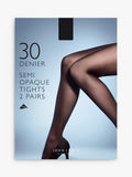 30 denier semi-opaque tights in almond, pack of two, UK version
