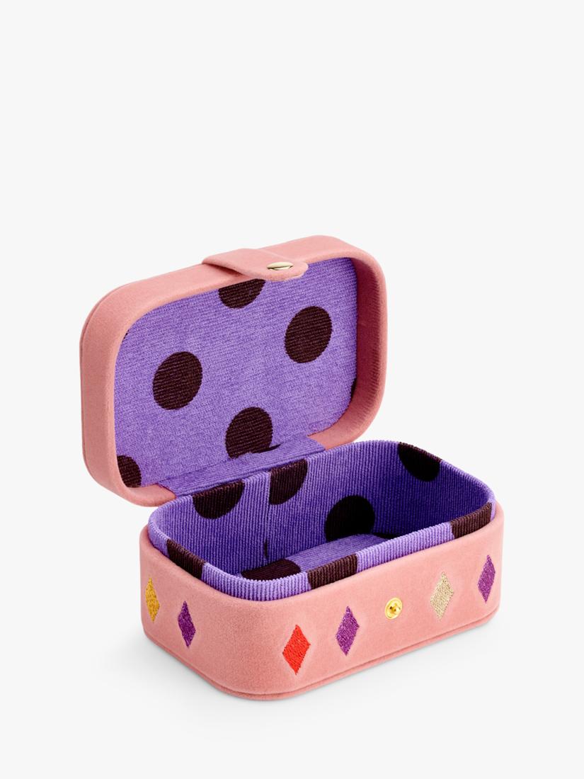 Stych kids' velour unicorn jewellery box pink, UK version