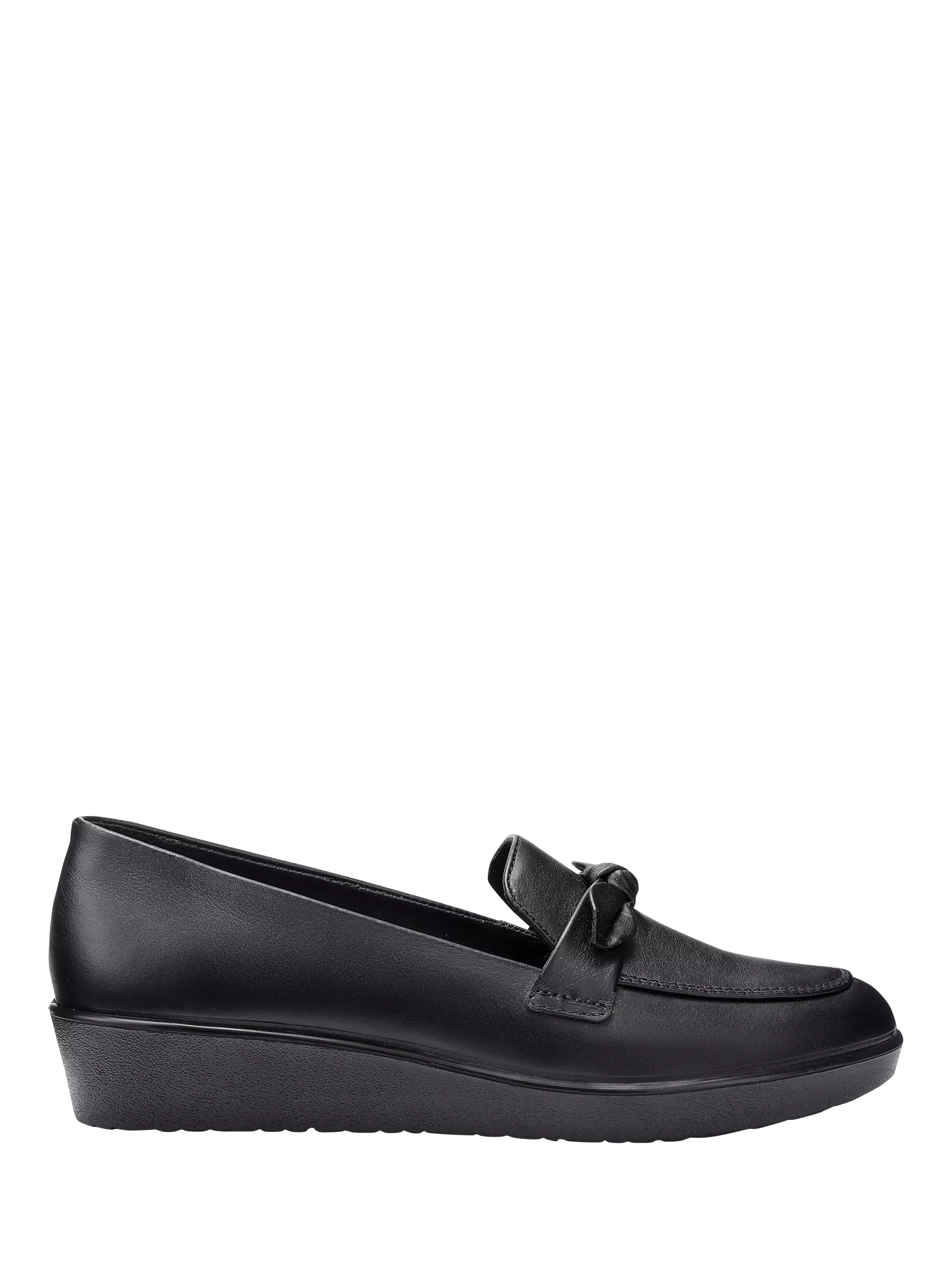 Hotter Amber Smart Wedge loafers with decorative bow (British brand)
