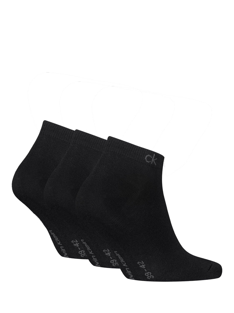 Calvin Klein trainer socks pack of 3 black (British brand)