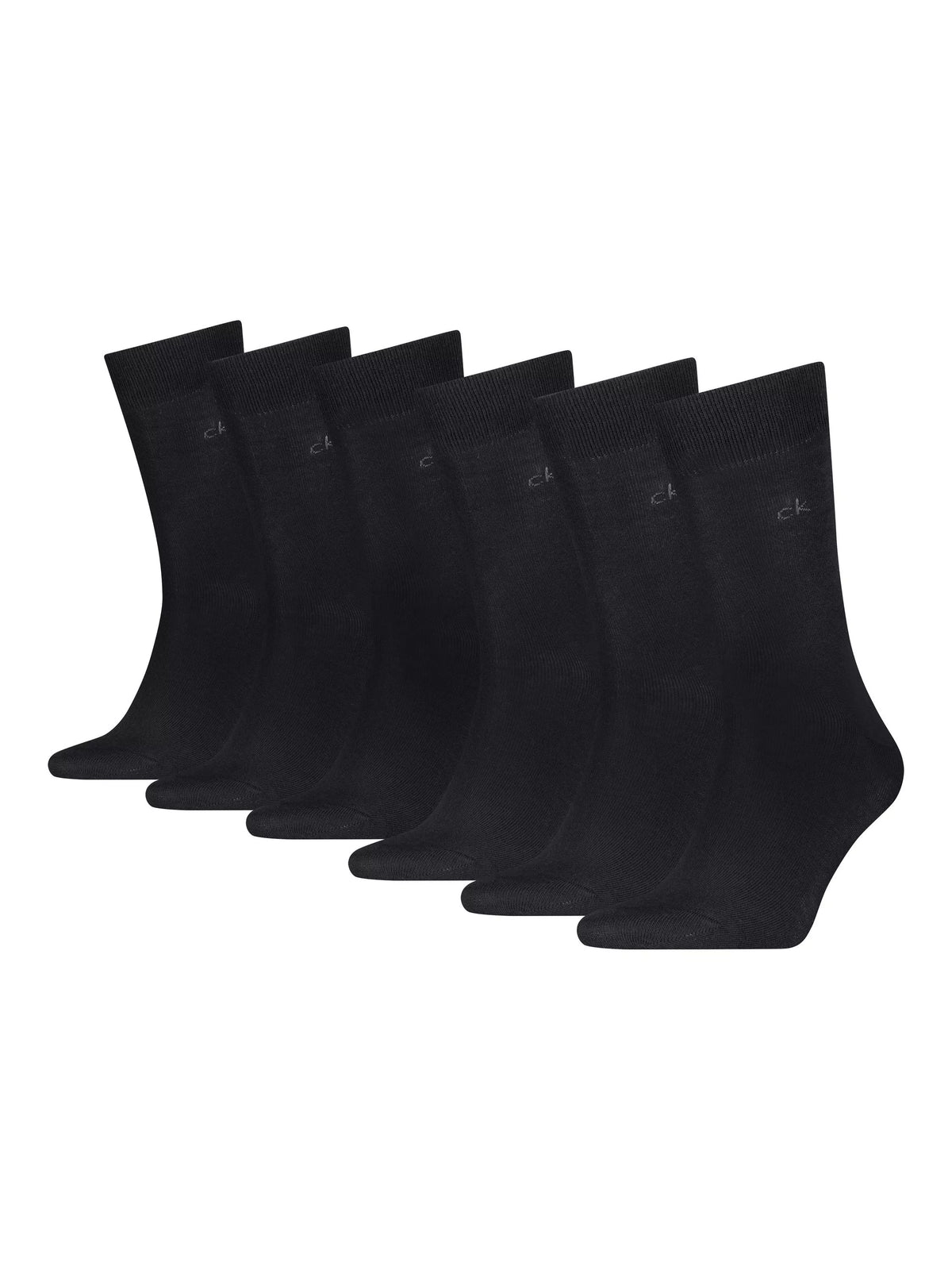 Cavlin Klein Classic Socks, Pack of 6, Black, S-M