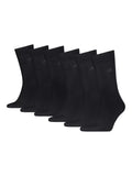Cavlin Klein Classic Socks, Pack of 6, Black, S-M