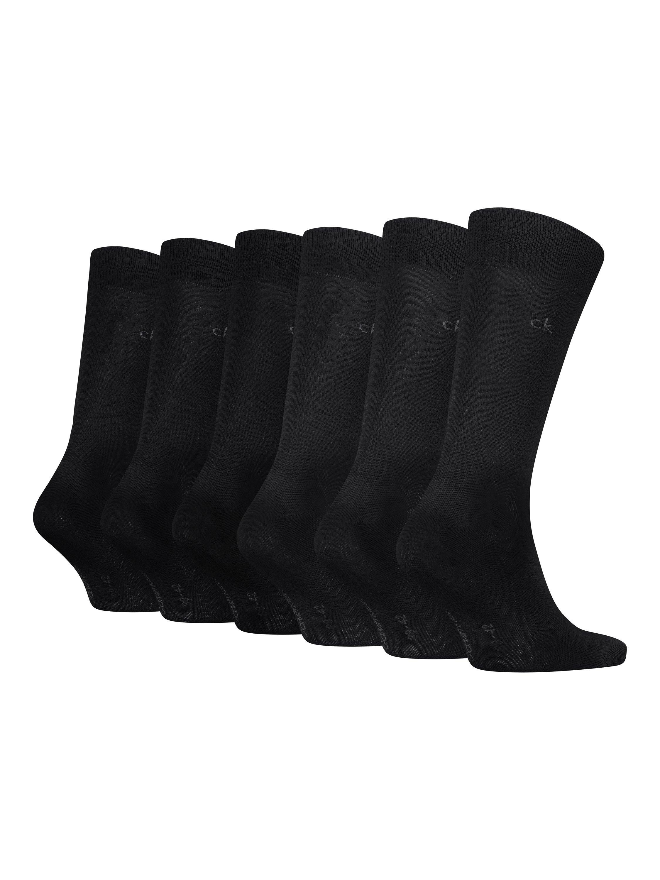 Calvin Klein classic socks pack of 6 black, UK version